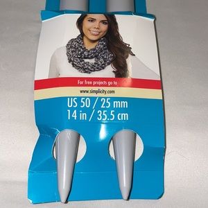 Boye Perfection Points Large Plastic Knitting Needles, 2 Count 25mm